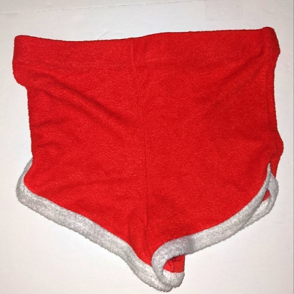 70s‎ Vintage kids red terry cloth athletic shorts